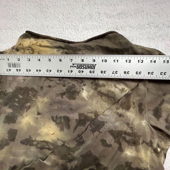 Cynthia Ashby Womens Tie-Dye Tunic Dress Small Brown Long Sleeve Artsy Boho New - Picture 8 of 12